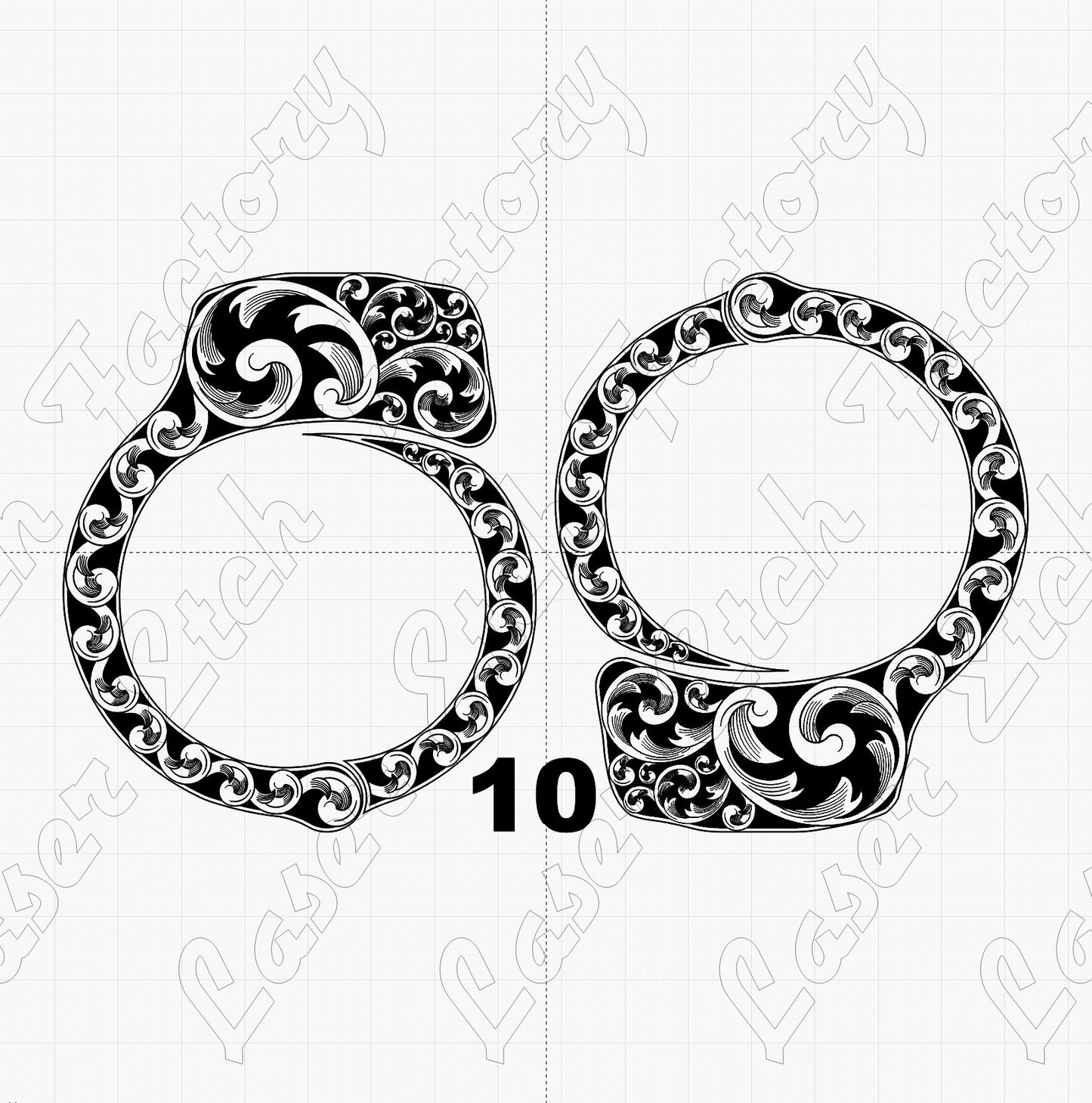 Custom Laser Engraved Smith & Wesson M-100 Handcuffs