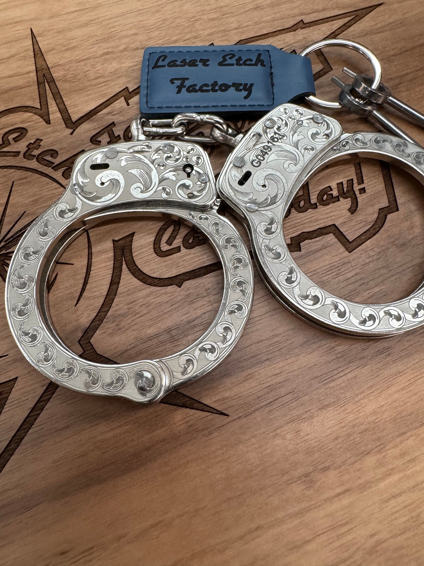 Custom Laser Engraved Smith & Wesson M-100 Handcuffs