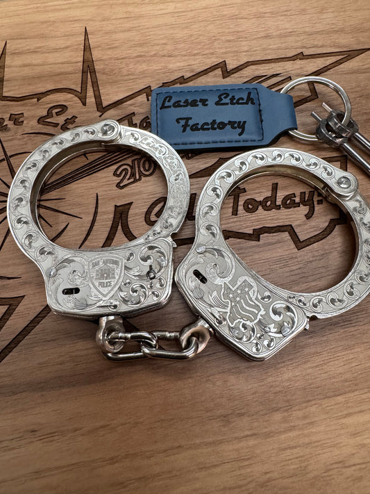 Custom Laser Engraved Smith & Wesson M-100 Handcuffs