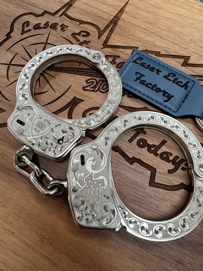 Custom Laser Engraved Smith & Wesson M-100 Handcuffs